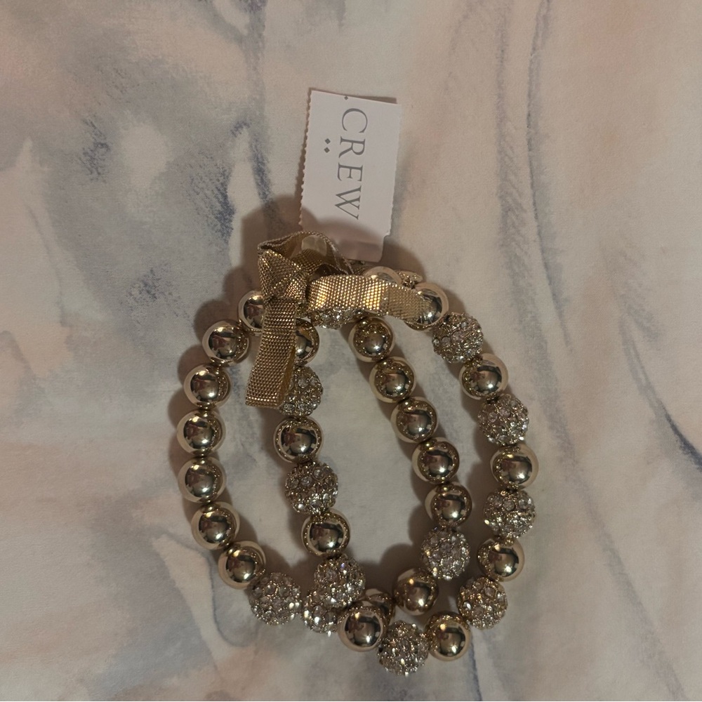 NWT J. Crew Gold Bracelet Duo